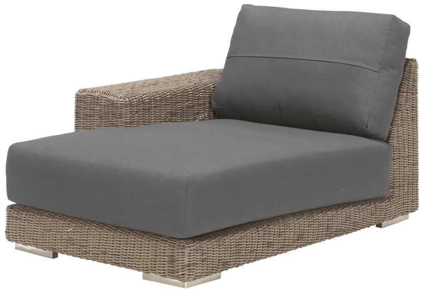 Premium-Geflecht-Gartenliege 4Seasons «Kingston» Recamiere Polyrattan